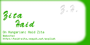 zita haid business card